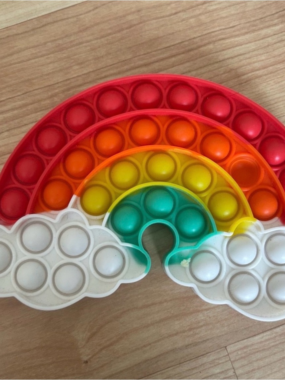 Rainbow Pop Sensory Toy Pop It Kids Baby Toddler - White, Red, Orange, Yellow,